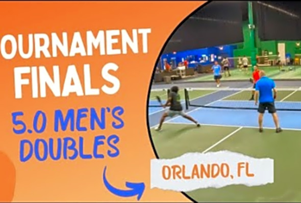 Finals of local 5.0 Men&#039;s Doubles Pickleball Tournament in Florida