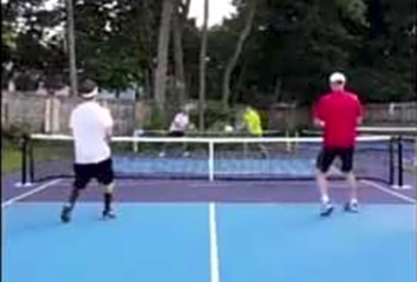 pickleball 2016 Shot of the Year Nominee. 360 degree between the legs by Joe Valenti