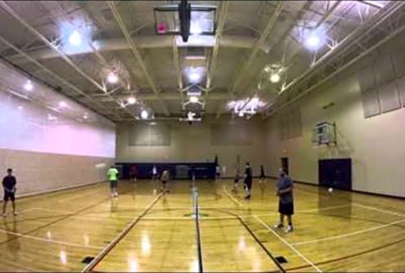 Game 1 Bob and Jordan vs Tanner and I Pickleball 2015 Summer Ladder League