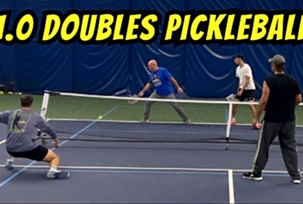 1.0 Mens Doubles Pickleball - Matt &amp; Harris vs Hudson &amp; Tommy - Long Beach Tennis Center