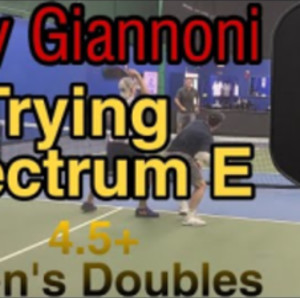 Tony Giannoni trying the Electrum E- 4.5 Pickleball Men&#039;s Doubles Rec Game