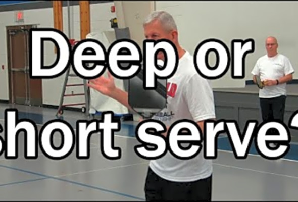 Why should you serve deep in pickleball?