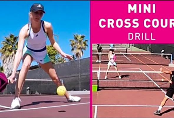 Mini Cross Court Drill for Pickleball - 2 Player Pickleball Drill