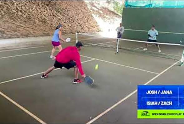 Pickleball Open Doubles Rec Play feat. Isiah/Zach vs Josh/Jana