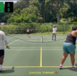 Game of the Day! - Mixed Doubles Pickleball, Aaron/Celeste vs Yoshi/Marc...