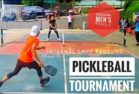 MEN&#039;S SINGLE PICKLEBALL TOURNAMENT - Quarter Final Bastian AS v Herman Hilman - Pickleball Indonesia