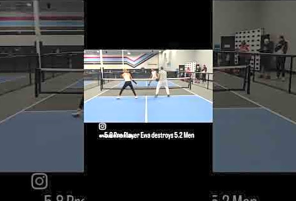 Pro player 5.8 Ewa Radzikowska destroying some 5.2 men #pickleball #druh #pickleballhighlights