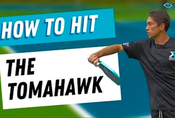 Sam Learns Pickleball&#039;s Newest Shot, The Tomahawk, in 5 Minutes!