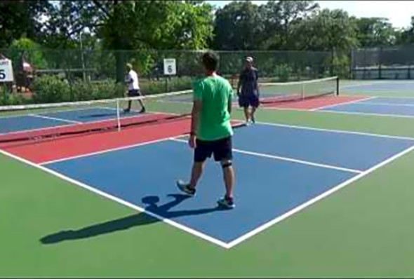 Tilles Pickleball Adv Rec Play Mark Howard Brad Tursky vs Jason Wierzchuki Doug Huff June 2017