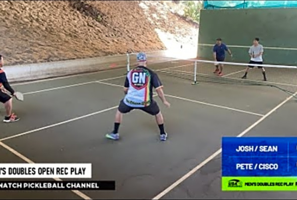 Pickleball Men&#039;s Doubles Rec Play feat. Josh/Sean vs Pete/Cisco