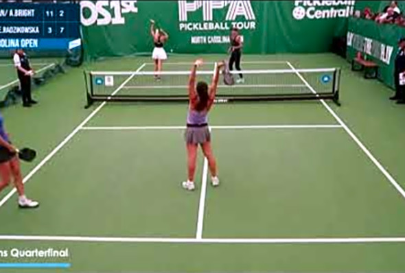 Pro Women&#039;s Doubles QUARTER FINALS - Bright/Glozman vs Bates/Radzikowska - Pickleball HIGHLIGHTS