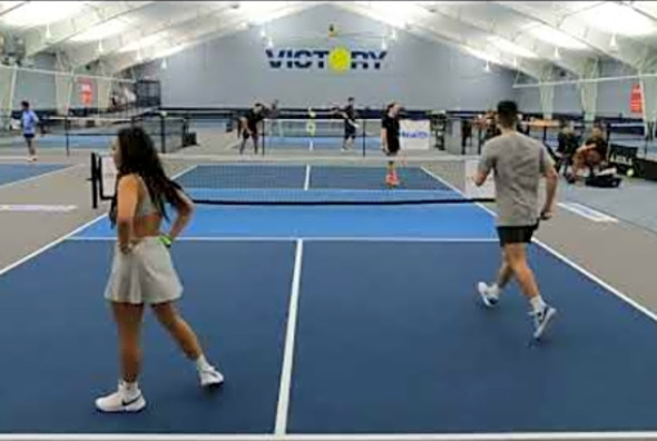 Victory Pickleball 3.5 popcorn tournament semi final match game two 03/02/24 GX020903