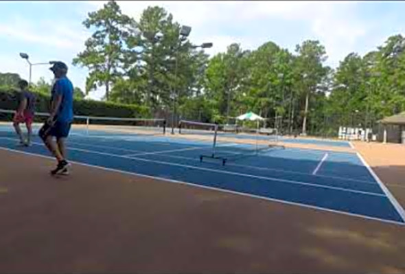 Outdoor Pickleball Match #3 Derek &amp; Drew vs Paul &amp; Jim Gatewood Club Greenwood SC June 12 2022