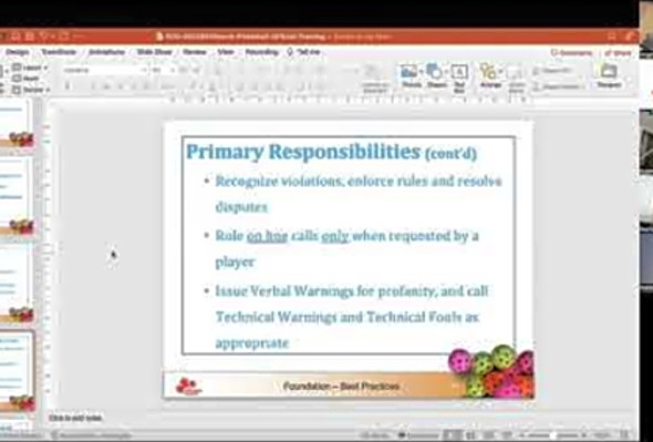 2023 Pickleball Referee Training - Part 1