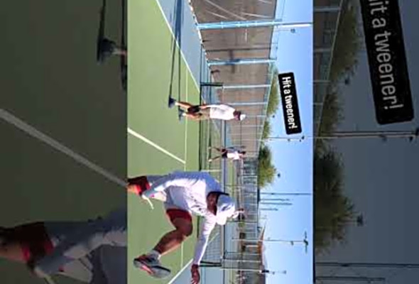 Hit a tweener! #pickleball #Highlights #Sports #Fun #Action