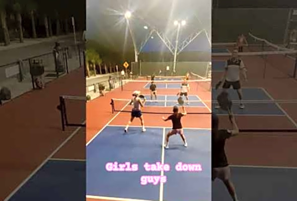 Girls beat guys #pickleball #girlpower #florida #naples #skills #highlights #fun #winner #joola