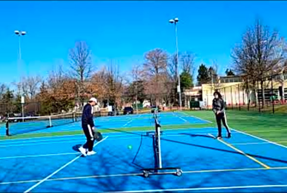 Pickleball drill - Forehand cross court dink