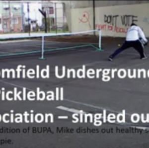 Bloomfield Underground pickleball association singles