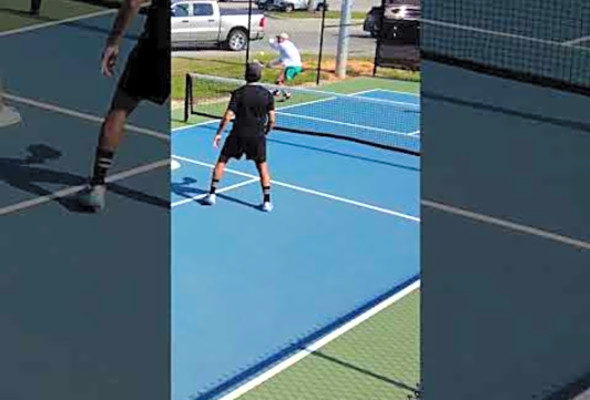 Lady Destroys Man #pickleball #domination #paddlesport #ball #owned