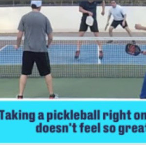 The perfect pickleball dink shot - &quot;Right on the tip!&quot;