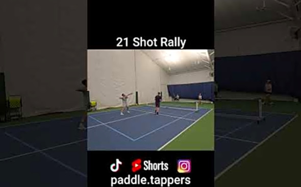 21 Shot Rally #pickleballhighlights #pickleballdoubles #mlp #ppa