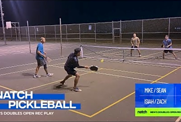 Pickleball Men&#039;s Doubles Rec Play feat. Isiah/Zach vs Mike/Sean