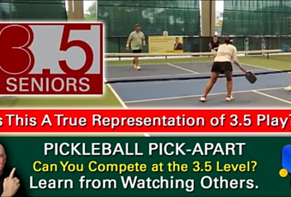 Pickleball! 3.5 Senior Tournament Game. What Went Wrong? Learn By Watching Others!