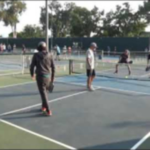 Game #2, Joel &amp; Clayton vs Thomas &amp; Jeff, Mitchell Park pickleball, 2020...