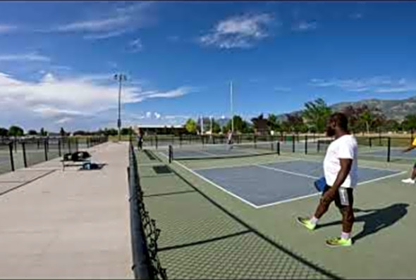 Playing pickleball with 4.5 and 5.0 at barnes in Kaysvillw, Ut. It was