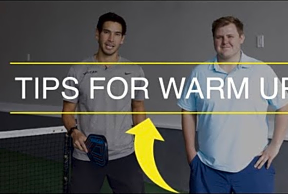 How do Pro Pickleball players warm up for matches?