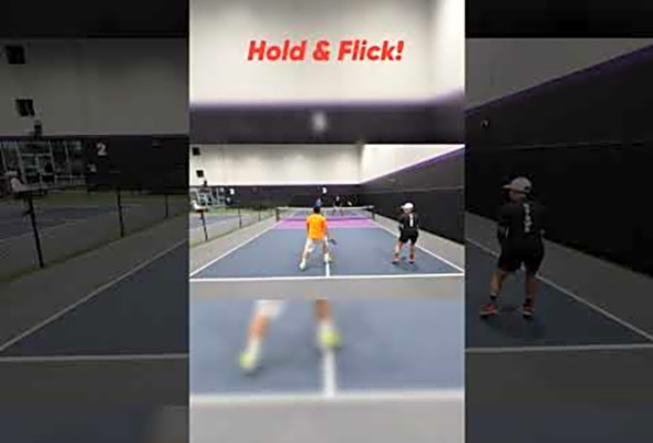 Hold &amp; Flick! #thepickleballrunner #pickleball #highlights #pickleballhighlights #shorts