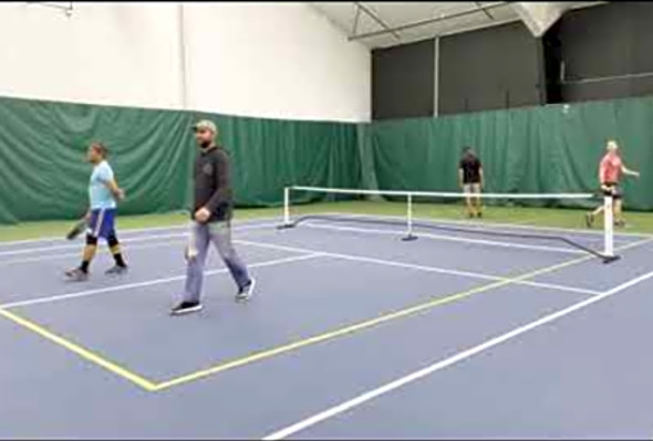 Pickleball Round Robin Tournament 11/21/20 (11) Rob &amp; Seth vs Joe &amp; Bill (10)