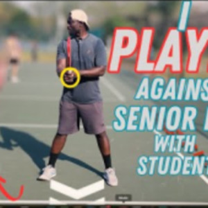 I played Against Senior Pro Pickleball With My Student