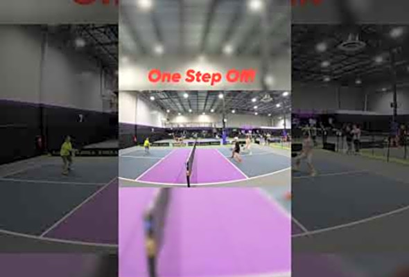 One Step Off! #pickleball #pickleballhighlights #highlights #shorts #thepickleballrunner
