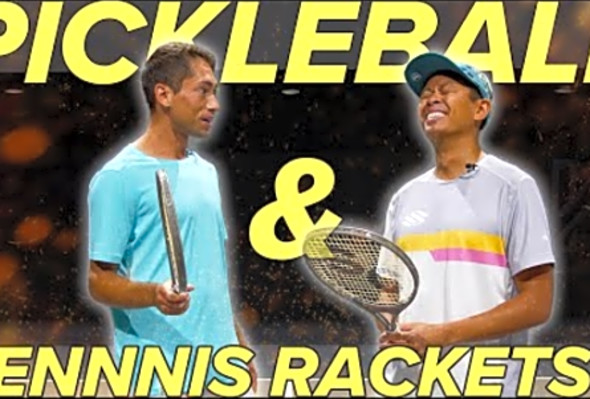 WTF! have you tried PICKLEBALL with TENNIS rackets?! (ft. atZaneNavratilPickleball )