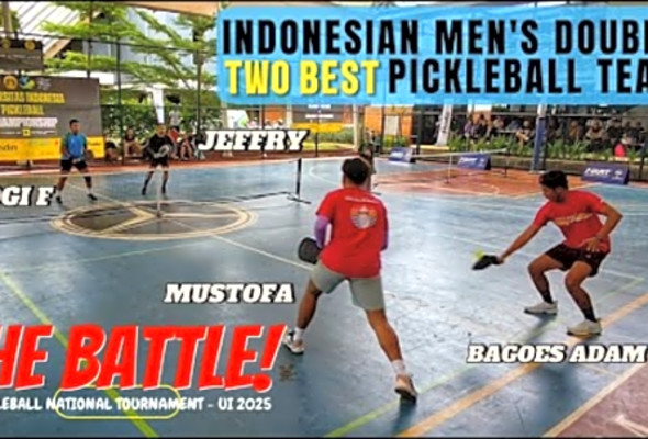 PICKLEBALL BATTLE! TWO BEST INDONESIAN MEN&#039;S DOUBLE TEAM - BagoesAdam-Mustofa v JeffryW-YogiF