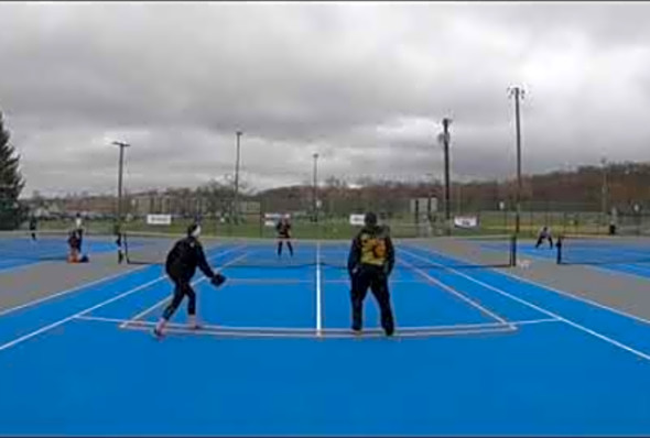 2018 Bob Libby Invitational Pickleball tournament MXDS 3.5 game 3