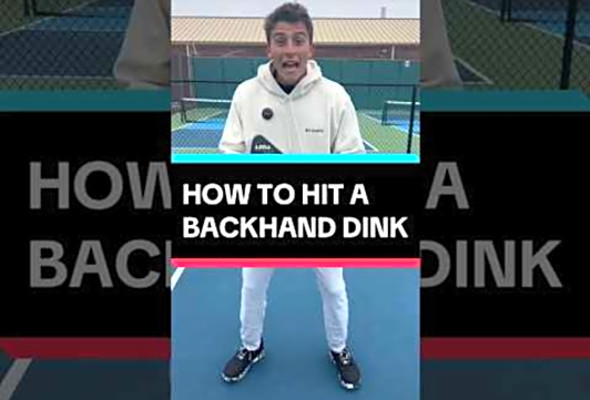 How to hit a backhand dink in under 45 seconds! #pickleball #pickleballtips #shorts