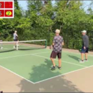 4.0-4.5 level pickleball - Back on the angle