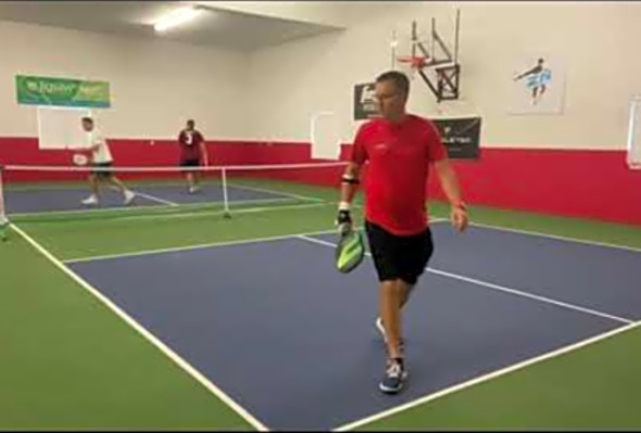 Advance Pickleball Rec Play Racine, WI T. Chambers and J. Barrette vs. D. Matson and R. Kuiper