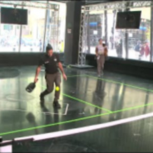 Pickleball in the CBS 2 studio