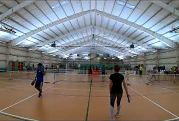 Fairfield, Iowa Pickleball Tournament 2019-3.0 Mixed Doubles League Match Bipin/PatVsRobertson/Duwa