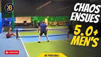 CHAOS ENSUES in 5.0 Men&#039;s Pickleball Match