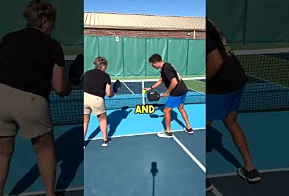 How to play with a weaker partner! #pickleballtips #pickleball #shorts