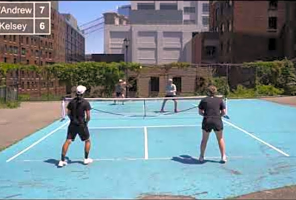 Brooklyn Pickleball MLP tournament David and Andrew vs Duy and Kelsey