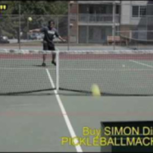 Simon2 pickleball throwing machine. Baseline ground strokes.
