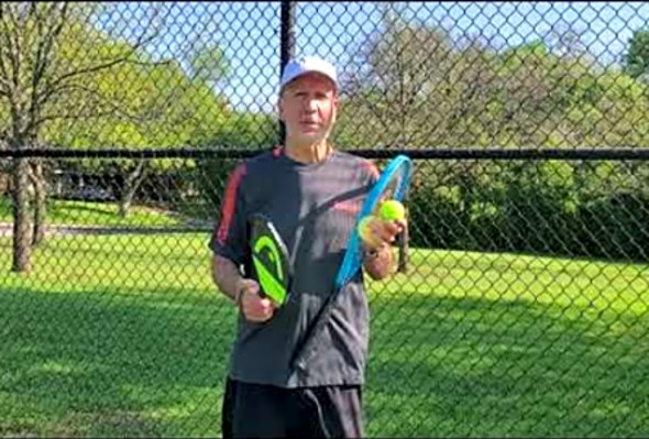 Social distancing tennis and pickleball - don&#039;t touch the ball!
