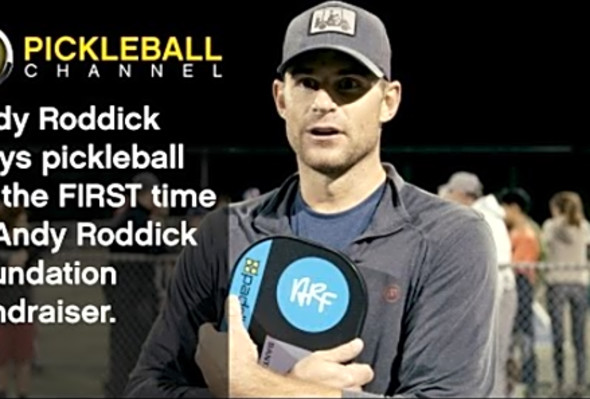 Andy Roddick Plays Pickleball for the First Time!