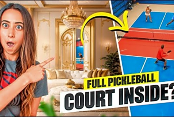 SECRET Pickleball Court INSIDE this Luxury Home!