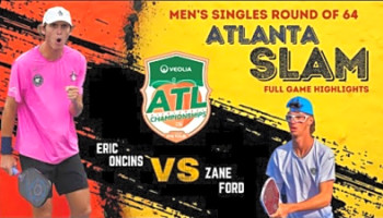 Eric Oncins vs Zane Ford at Veolia Atlanta Pickleball Championships Men&#039;s Singles Match Highlights